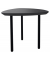 Beistelltisch TRESTA 4260761570990, 46cm (H), 55x51cm (BxT), dreieckig abgerundet, schwarz / schwarz