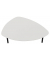 Beistelltisch TRESTA 4260761571003, 31cm (H), 98x91cm (BxT), dreieckig abgerundet, weiß / schwarz
