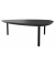 Beistelltisch TRESTA 4260761571010, 31cm (H), 98x91cm (BxT), dreieckig abgerundet, schwarz / schwarz