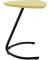 Beistelltisch TRESTA 4260761571027, 69,5cm (H), 55x50cm (BxT), dreieckig abgerundet, ginstergelb / schwarz