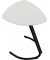 Beistelltisch TRESTA 4260761571041, 69,5cm (H), 55x50cm (BxT), dreieckig abgerundet, weiß / schwarz