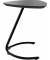 Beistelltisch TRESTA 4260761571058, 69,5cm (H), 55x50cm (BxT), dreieckig abgerundet, schwarz / schwarz
