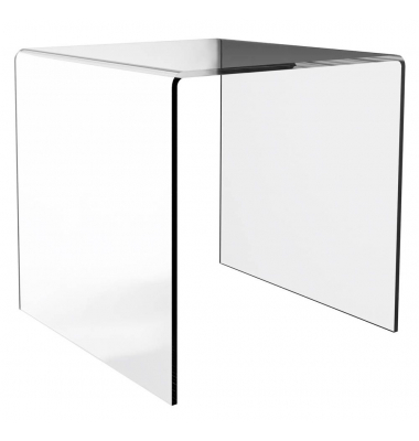 Beistelltisch STATUS 4260761571065, 50cm (H), 50x50cm (BxT), quadratisch, transparent / transparent