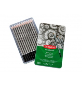 Bleistift-Set Academy Sketching, 2301946, grau, k.A., B,H,HB,2H,2B,5H,4H,3H,3B,4B,5B,6B