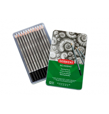 Bleistift-Set Academy Sketching, 2301946, grau, k.A., B,H,HB,2H,2B,5H,4H,3H,3B,4B,5B,6B