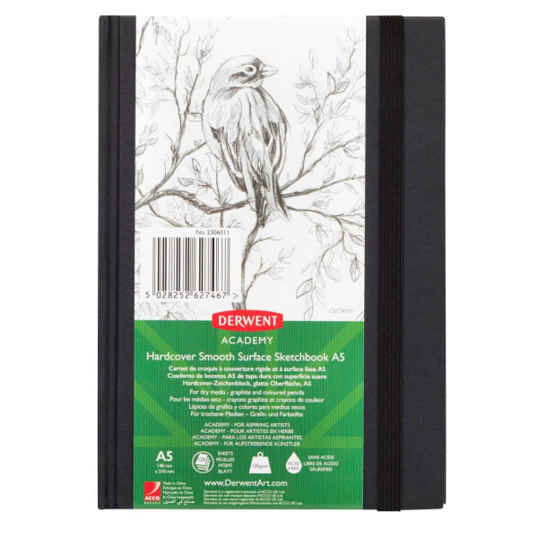 5028252627467 - Skizzenbuch Academy A5 blanko schwarz Hardcover 128 Seiten 5028252627467 DERWENT 5028252627467 - Skizzenbuch Academy A5 blanko schwarz Hardcover 128 Seiten 5028252627467 DERWENT