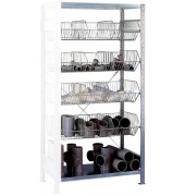Anbauregal 13673 silber, verzinkt 100,0 x 50,0 x 200,0 cm