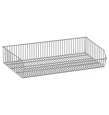 Drahtkorb für Schwerlastregal silber 95,0 x 50,0 cm