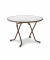 Klapptisch Dublin, 73cm (H), 100x100cm (BxT), rund, wei&szlig; / braun