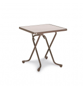 Klapptisch Madrid, 73cm (H), 67x67cm (BxT), rechteckig, braun / braun