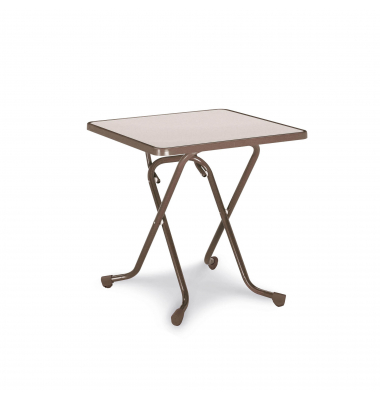 Klapptisch Madrid, 73cm (H), 67x67cm (BxT), rechteckig, braun / braun