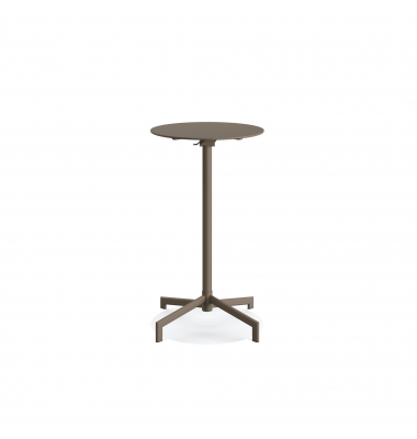 Stehtisch Versa, h&ouml;henverstellbar 74-102cm (H), &Oslash; 60cm (BxT), rund, cappucino / cappucino