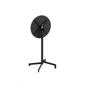 Stehtisch Versa, h&ouml;henverstellbar 74-102cm (H), &Oslash; 60cm (BxT), rund, schwarz / schwarz