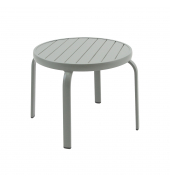Beistelltisch Phil, 43cm (H), 50x43cm (ØxH) (BxT), rund, grau / grau/grün