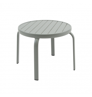 Beistelltisch Phil, 43cm (H), 50x43cm (ØxH) (BxT), rund, grau / grau/grün