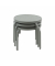 Beistelltisch Phil, 43cm (H), 50x43cm (ØxH) (BxT), rund, grau / grau/grün