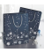 Geschenktasche GT110 Premium Silver Snowflakes, Weihnachten, farblich abgestimmte Tragekordel, Silberprägung, Silberne Schneeflo