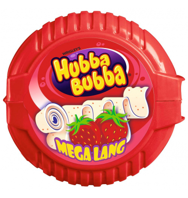 MEGA LANG Erdbeere Kaugummis 1 Rolle