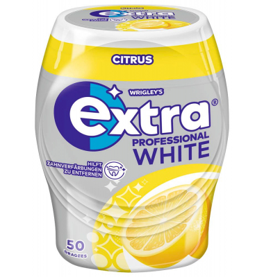 PROFESSIONAL WHITE CITRUS Kaugummis 50 Dragees