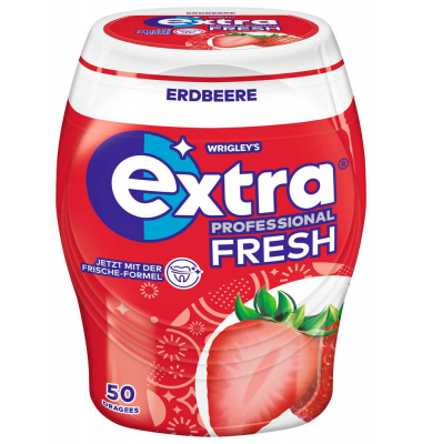 PROFESSIONAL FRESH ERDBEERE Kaugummis 50 Dragees