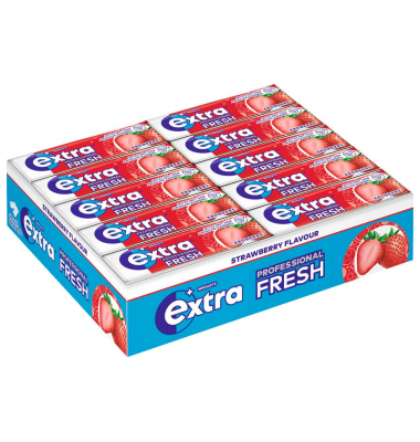 PROFESSIONAL FRESH ERDBEERE Kaugummis 30 Pack à