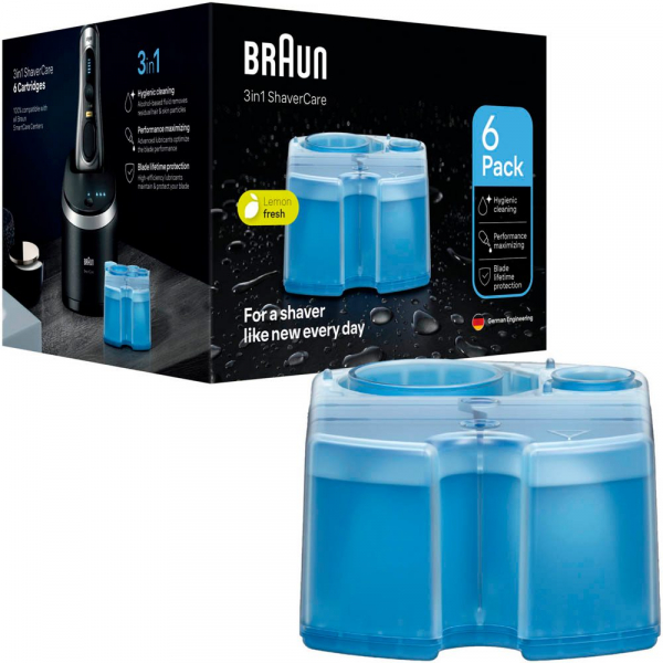 7500435226356 - 6 BRAUN 3in1 ShaverCare Reinigungskartuschen für Rasierer 7500435226356 6 Stück