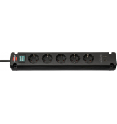 Bremounta USB-C 5-fach Steckdosenleiste mit Schalter 3,0 m schwarz mit USB-Buchse