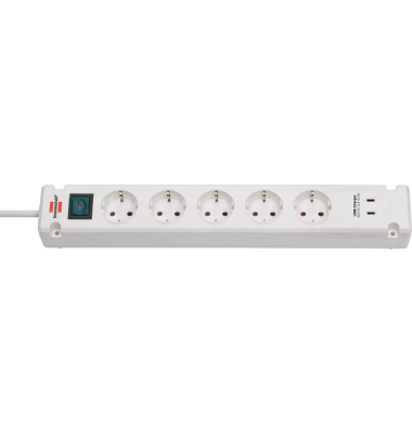 Steckdosenleiste 1150660425 Bremounta USB-C, 5-fach, wei&szlig;