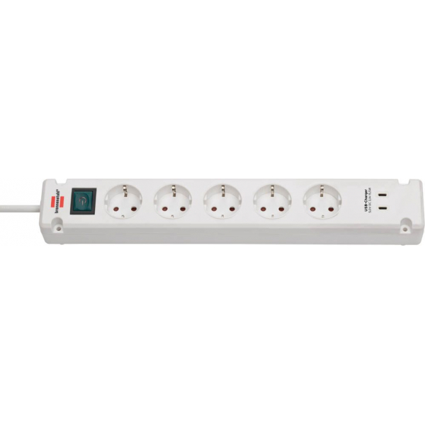 4007123691104 - Bremounta USB-C 5-fach Steckdosenleiste mit Schalter 30 m weiß mit USB-Buchse 4007123691104 brennenstuhl 4007123691104 - Bremounta USB-C 5-fach Steckdosenleiste mit Schalter 30 m weiß mit USB-Buchse 4007123691104 brennenstuhl