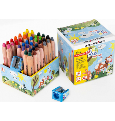 MiniMaxi 3in1 40er Box Buntstifte farbsortiert