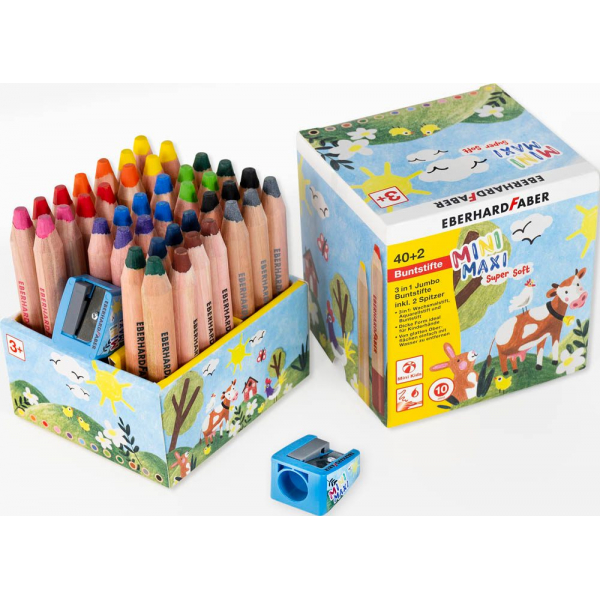 4087205189408 - MiniMaxi 3in1 40er Box Buntstifte farbsortiert 4087205189408 40 Stück 4087205189408 - MiniMaxi 3in1 40er Box Buntstifte farbsortiert 4087205189408 40 Stück