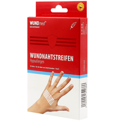 Pflaster Wundnahtstreifen weiß 10,2 cm x 6,4 mm Pflaster Wundnahtstreifen weiß 10,2 cm x 6,4 mm