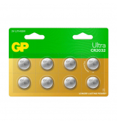 8 GP Knopfzellen CR2032 3,0 V