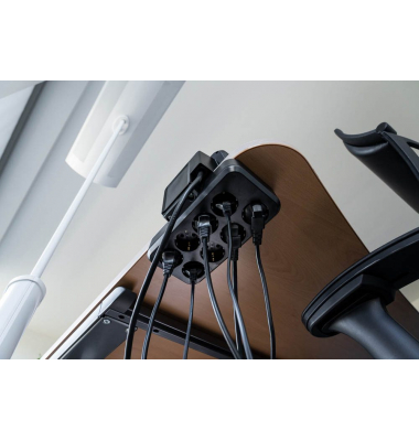 estilo Duplex 10-fach Tischsteckdose 2,0 cm schwarz