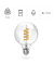 LED-Lampe Filament Globe E27 40 W 16 Mio. Farben