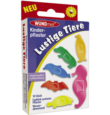 Pflaster Lustige Tiere bunt 2,2 x 5,5 cm