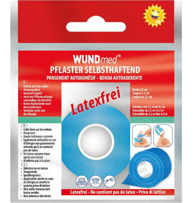 Pflaster Kohäsiv blau 2,5 cm x 2,5 - 4,5 m Pflaster Kohäsiv blau 2,5 cm x 2,5 - 4,5 m