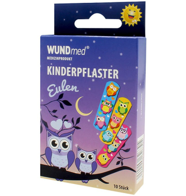 Pflaster Eulen bunt 1,9 x 6,3 cm