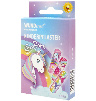 Pflaster Einhorn bunt 1,9 x 6,3 cm