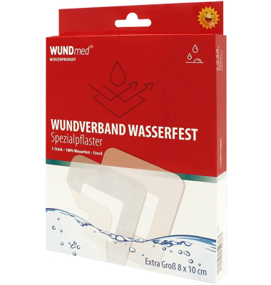 Pflaster Wasserfest weiß 8,0 x 10,0 cm Pflaster Wasserfest weiß 8,0 x 10,0 cm