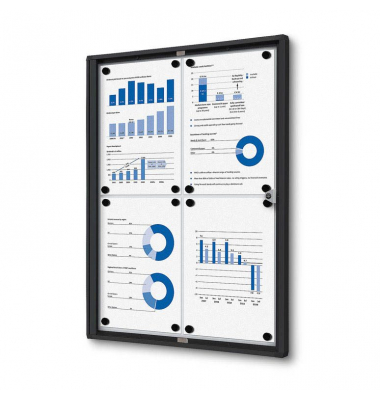 Showdown Displays Schaukasten Economy schwarz 4x DIN A4 Showdown Displays Schaukasten Economy schwarz 4x DIN A4