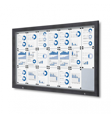 Showdown Displays Schaukasten Premium grau 21x DIN A4