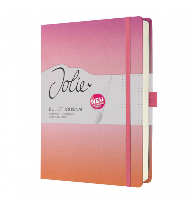 Notizbuch JB103, Jolie Bullet, mehrfarbig, A5, punktiert, 120g, 100 Blatt / 200 Seiten