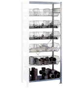 Anbauregal 13675 silber, verzinkt 100,0 x 50,0 x 230,0 cm