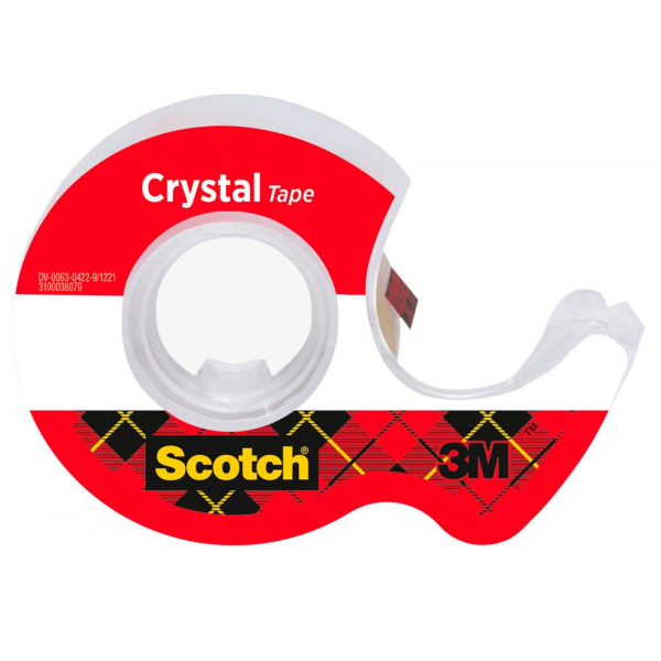 0051131592087 - Klebebandabroller Crystal Tape 6-1975D für Klebebänder bis 19mm x 75m rot 0051131592087 Scotch