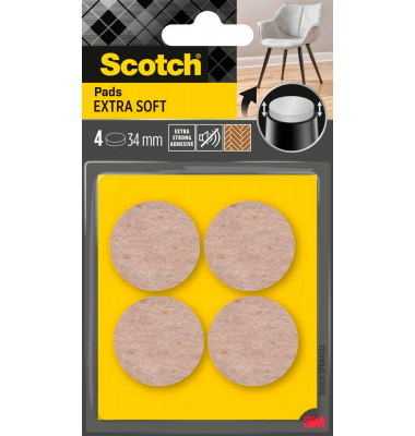 EXTRA SOFT Filzgleiter Kunststoff Ø 3,4 cm