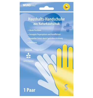 Gummihandschuhe, gelb, Größe 7 / S