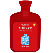 2 Liter Wärmflasche rot