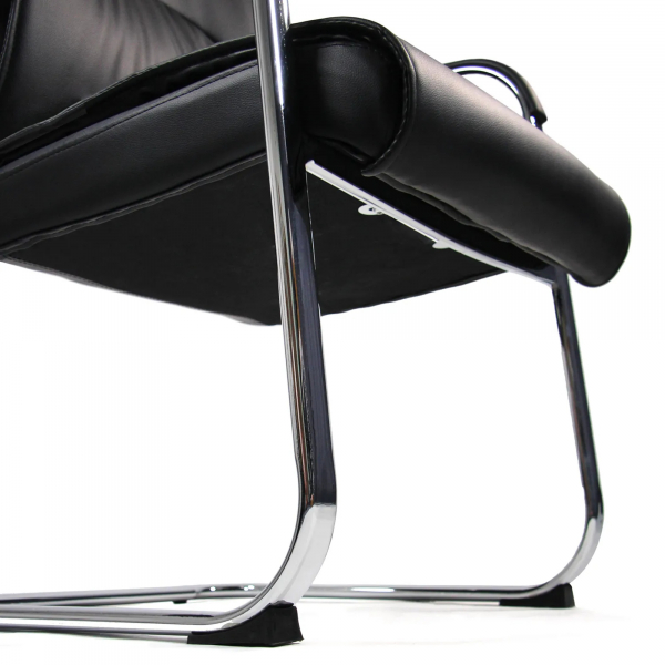 4251084672324 - Besucherstuhl SOVRANO V schwarz   chrom mit Armlehnen Freischwinger 4251084672324 HJH Office GmbH