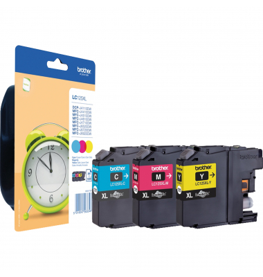 Druckerpatrone LC125XLRBWBP (LC-125XL), cyan/magenta/gelb, ca. 3x 1200 Seiten